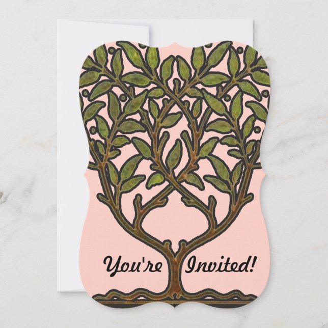 William Morris Tree Frieze Floral Wallpaper Einladung (Vorderseite)