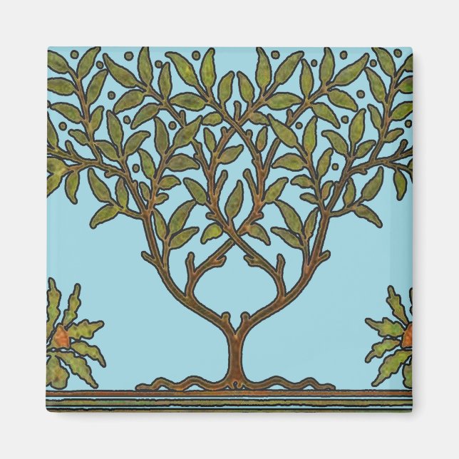 William Morris Tree Frieze Floral Wallpaper Magnet (Vorne)