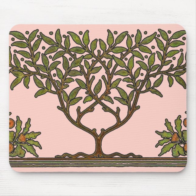 William Morris Tree Frieze Floral Wallpaper Mousepad (Vorne)