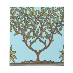William Morris Tree Frieze Floral Wallpaper Notizblock