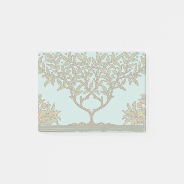 William Morris Tree Frieze Floral Wallpaper Post-it Klebezettel (Vorderseite)