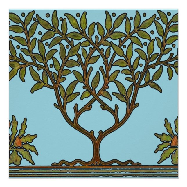 William Morris Tree Frieze Floral Wallpaper Poster (Vorderseite)