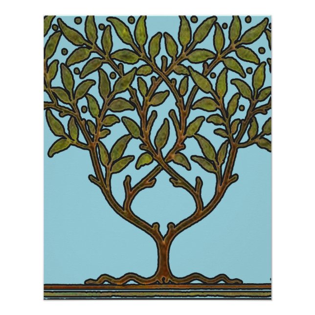 William Morris Tree Frieze Floral Wallpaper Poster (Vorderseite)