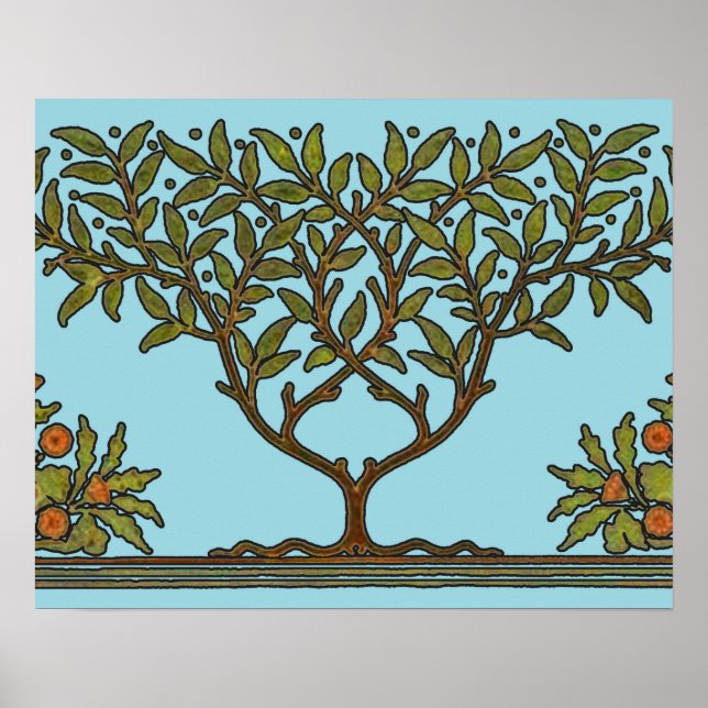 William Morris Tree Frieze Floral Wallpaper Poster (Vorne)