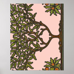 William Morris Tree Frieze Floral Wallpaper Poster