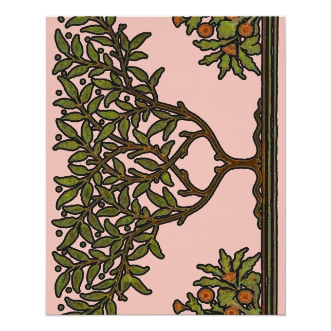 William Morris Tree Frieze Floral Wallpaper Poster (Vorderseite)