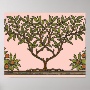William Morris Tree Frieze Floral Wallpaper Poster