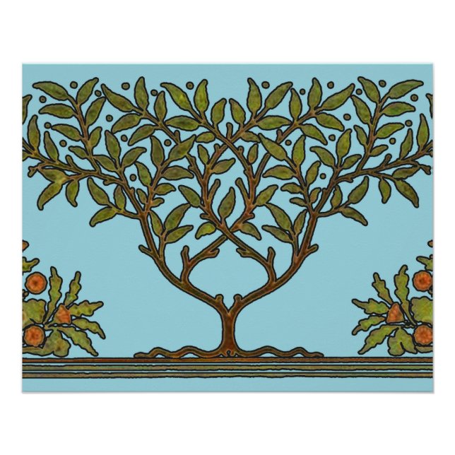 William Morris Tree Frieze Floral Wallpaper Poster (Vorderseite)