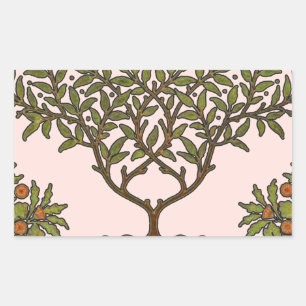 William Morris Tree Frieze Floral Wallpaper Rechteckiger Aufkleber
