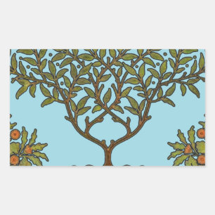 William Morris Tree Frieze Floral Wallpaper Rechteckiger Aufkleber