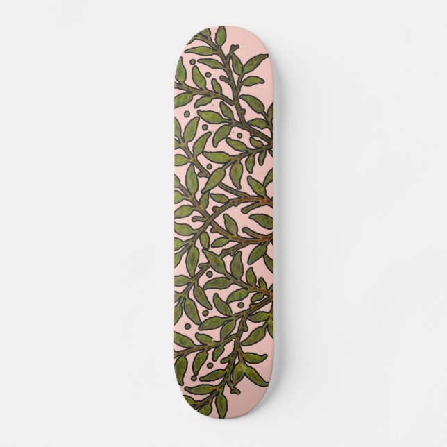 William Morris Tree Frieze Floral Wallpaper Skateboard (Vorderseite)