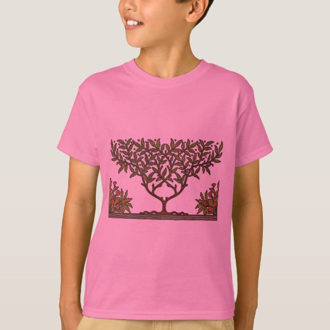 William Morris Tree Frieze Floral Wallpaper T-Shirt (Vorderseite)