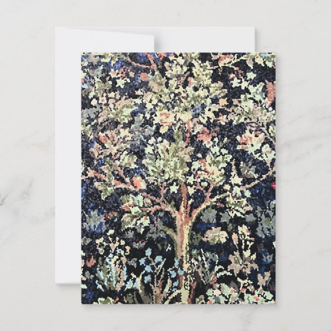 William Morris Tree of Life Flat Card (Vorderseite)