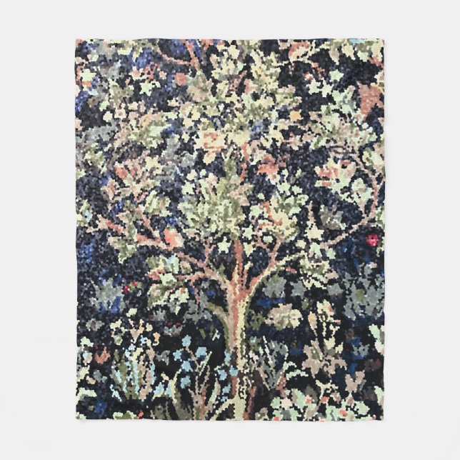 William Morris Tree of Life Fleece Blanket (Vorderseite)