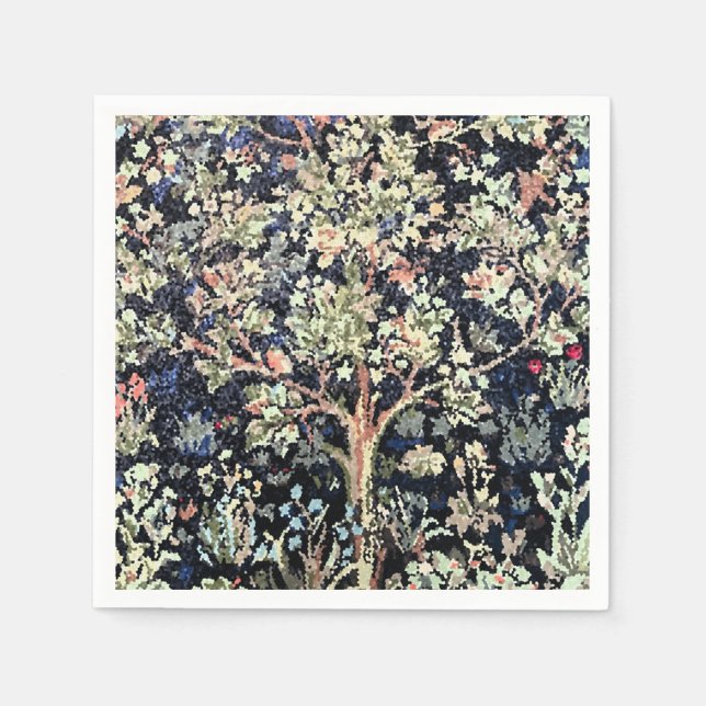 William Morris Tree of Life Paper Napkin Serviette (Vorderseite)