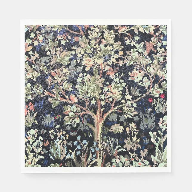 William Morris Tree of Life Paper Napkin Serviette (Vorderseite)
