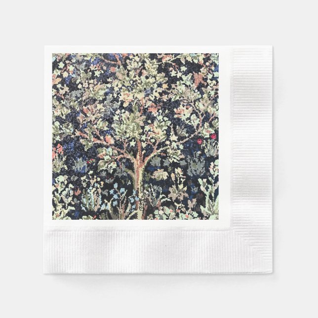 William Morris Tree of Life Paper Napkin Serviette (Vorderseite)