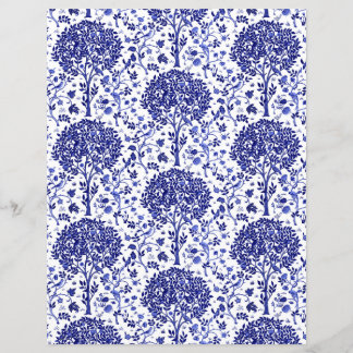 William Morris Tree of Life Pattern, Cobalt Blue