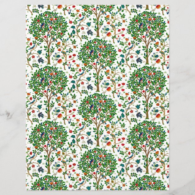 William Morris Tree of Life Pattern, Green & Multi (Vorderseite)