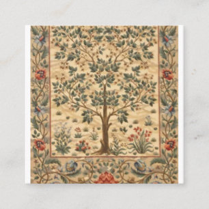 William Morris Tree of Life Quadratische Visitenkarte
