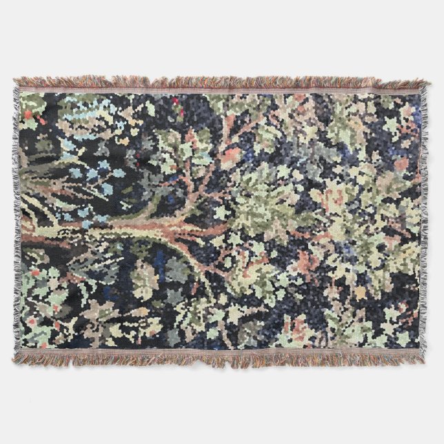 William Morris Tree of Life Throw Blanket Decke (Vorderseite)