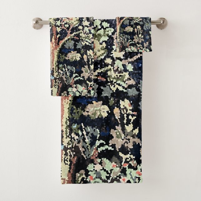 William Morris Tree of Life Towels Badhandtuch Set (Insitu)