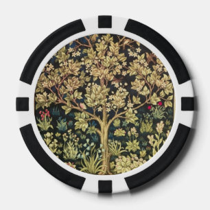 William Morris Tree of Life Vintag Pre-Raphaelite Pokerchips
