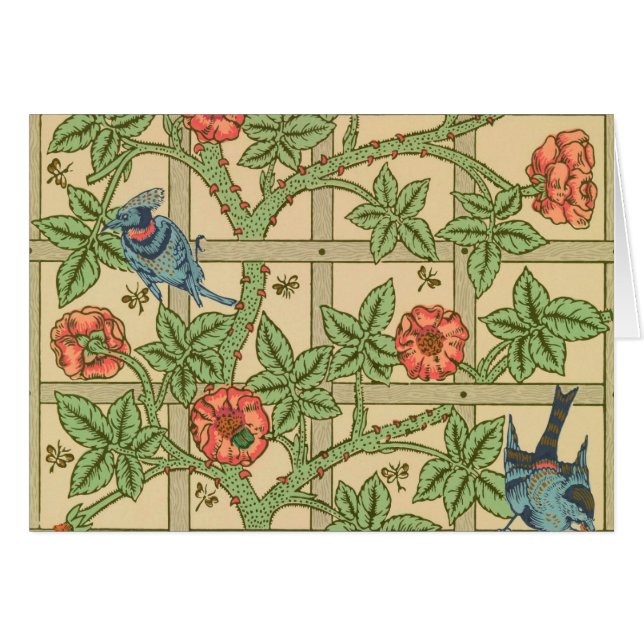 William Morris Trellis Classic Wallpaper Design (Vorderseite (Horizontal))