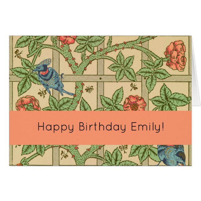 William Morris Trellis Classic Wallpaper Design (Vorderseite (Horizontal))