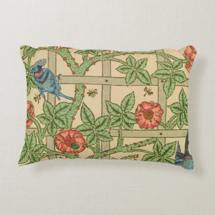 William Morris Trellis Classic Wallpaper Design Dekokissen