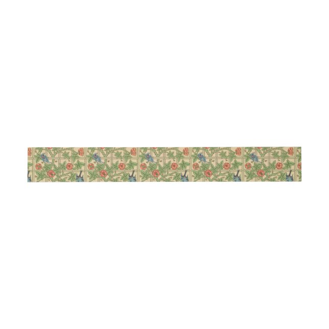 William Morris Trellis Classic Wallpaper Design Einladungsbanderole (Flach)