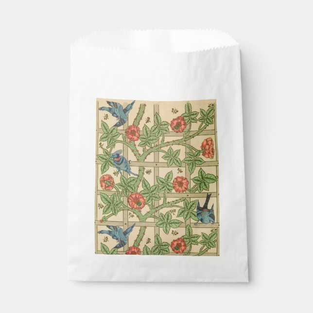William Morris Trellis Classic Wallpaper Design Geschenktütchen (Vorderseite)