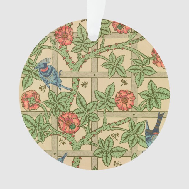 William Morris Trellis Classic Wallpaper Design Ornament (Vorderseite)