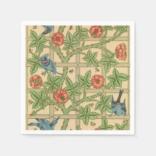 William Morris Trellis Classic Wallpaper Design Serviette