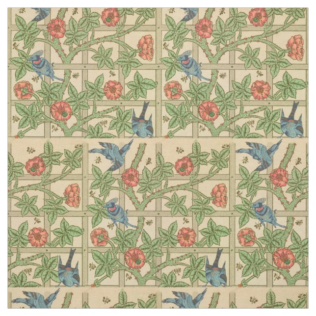 William Morris Trellis Classic Wallpaper Design Stoff (Muster)