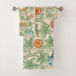William Morris Trellis Victorian Wallpaper Badhandtuch Set