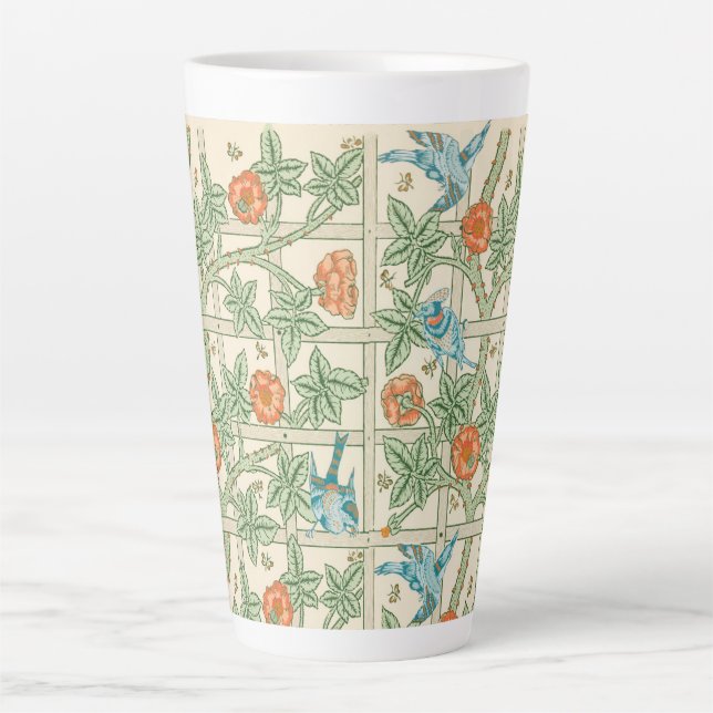 William Morris Trellis Victorian Wallpaper Milchtasse (Vorderseite)