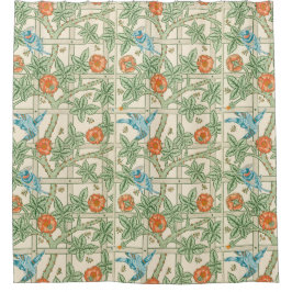 William Morris Trellis viktorianische Tapete Duschvorhang