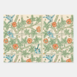 William Morris Trellis viktorianische Tapete Geschenkpapier Set