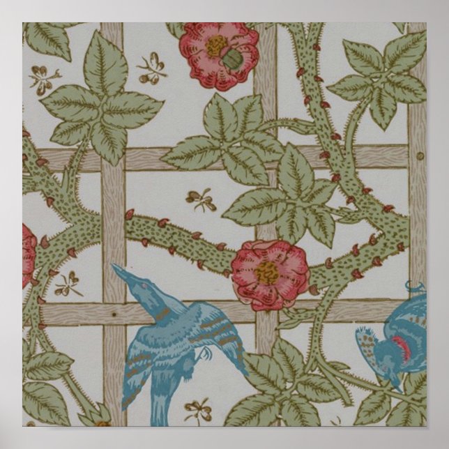 William Morris Trellis Wallpaper Art Poster (Vorne)