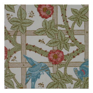 William Morris Trellis Wallpaper Art Poster