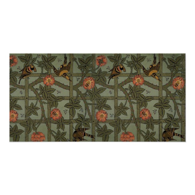 William Morris Trellis Wallpaper Art Poster (Vorderseite)