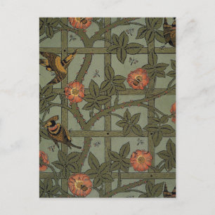 William Morris Trellis Wallpaper Art Postkarte