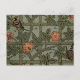 William Morris Trellis Wallpaper Art Postkarte