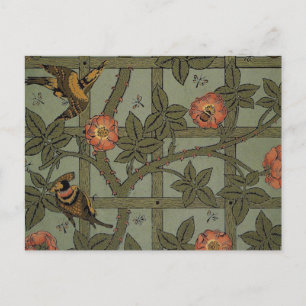William Morris Trellis Wallpaper Art Postkarte