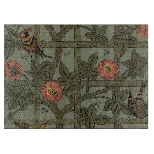 William Morris Trellis Wallpaper Art Schneidebrett (Vorderseite)
