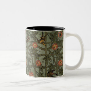 William Morris Trellis Wallpaper Art Zweifarbige Tasse