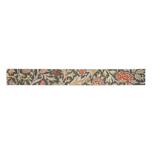 William Morris Trent Garden Blume Classic Botanic Satinband (Vorderseite)