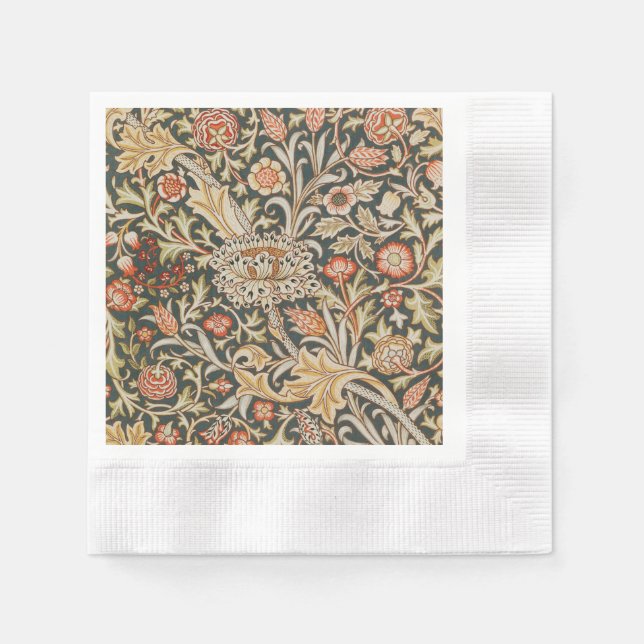 William Morris Trent Garden Blume Classic Botanic Serviette (Vorderseite)