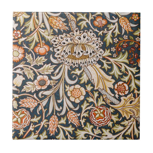 William Morris Trent Garden Blume Pattern Classic Fliese (Vorderseite)